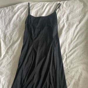 Black Spegetti Strap Mini Dress